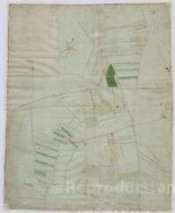 1 vue  - [Cravant : plan des biens du Petit Nouand, entre Viljouin et Beaugency, fin XVIIIe siècle], plume et aquarelle. (ouvre la visionneuse)