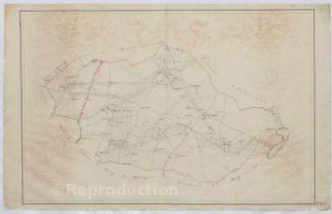 1 vue  - Presly-le-Chétif : carte de la commune (territoire de la Sologne), s.d. Sans échelle. (ouvre la visionneuse)