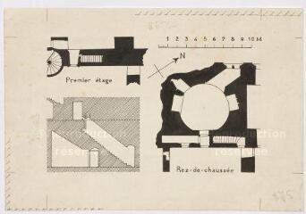 1 vue  - Blois : plan des escaliers du château, s.d. Provenance : Fonds Frédéric Lesueur. (ouvre la visionneuse)