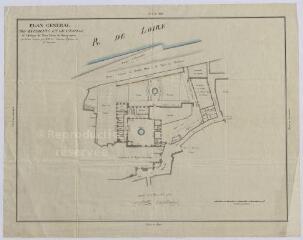 1 vue  - Blois : plan général des bâtiments et de l\'enclos de l\'abbaye de la Maison des chanoines réguliers de Notre Dame de Bourmoyen pour l\'emplacement du département, 1790 (ouvre la visionneuse)