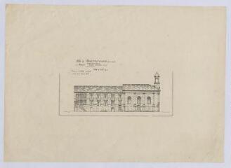 1 vue  - Montrichard : croquis de la façade intérieure de l\'hospice de la commune, 1906 (ouvre la visionneuse)