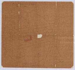 1 vue  - Blois : plan du quartier de l\'usine poulain établi dans le cadre de l\'autorisation d\'établissement d\'une fabrique d\'huiles végétales, 11 mai 1884. Echelle de 2mm / m (ouvre la visionneuse)
