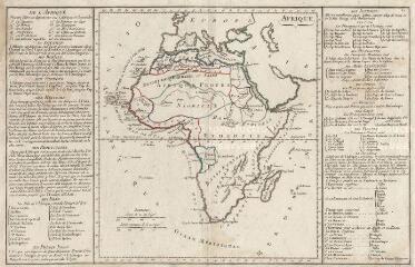 1 vue  - Afrique : carte du continent avec ses légendes, [ca milieu XVIIIe siècle] (ouvre la visionneuse)