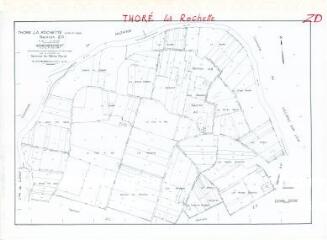 1 vue Thoré-la-Rochette (Commune de) : plan de remembrement. Section ZD