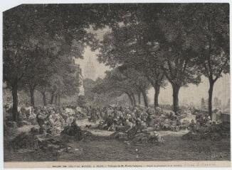1 vue Blois : scènes diverses : Salon de 1874. - Le marché, à Blois