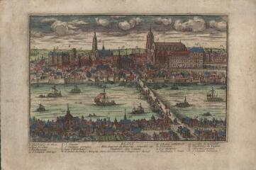 1 vue  - Blois : vues générales et plans de la ville : Blois : Ville capitale du Blaisois, Evesché et Chambre des Comtes (ouvre la visionneuse)