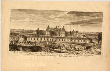 1 vue  - Chambord : Vuë du château royal de Chambort du coté de la porte royalle (ouvre la visionneuse)