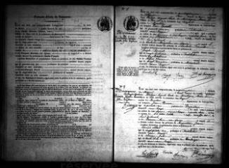 359 vues  - Registre d\'état civil. microfilm des registres des naissances, décès. (1857-1870) : microfilm des registres des mariages. (1833-1870) (ouvre la visionneuse)