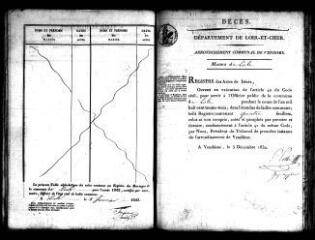 416 vues  - Registre d\'état civil. microfilm des registres des naissances, mariages (1843-1867), décès (1833-1867). (ouvre la visionneuse)