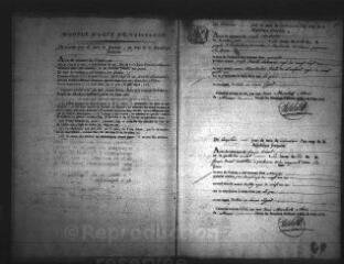 663 vues Registre d'état civil. microfilm des registres des naissances, mariages, décès. (vendémiaire an XI-1822)