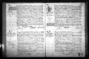 428 vues  - Registre d\'état civil. microfilm des registres des naissances, mariages, décès. (février 1847-1865) (ouvre la visionneuse)