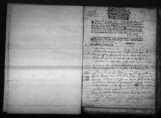 586 vues  - Registre d\'état civil. microfilm des registres des baptêmes, mariages, sépultures. (1713-1756) (ouvre la visionneuse)