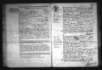 557 vues  - Registre d\'état civil. microfilm des registres des naissances, mariages, décès. (1830-1852) (ouvre la visionneuse)