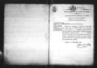 601 vues  - Registre d\'état civil. microfilm des registres des naissances, mariages, décès. (1821-1831) (ouvre la visionneuse)