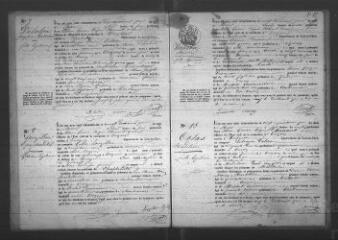 718 vues  - Registre d\'état civil. microfilm des registres des naissances, mariages, décès. (1851-1865) (ouvre la visionneuse)