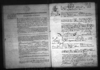 542 vues  - Registre d\'état civil. microfilm des registres des naissances, mariages, décès. (1817-1832) (ouvre la visionneuse)
