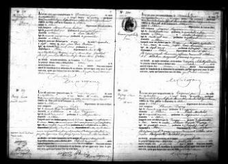 783 vues  - Registre d\'état civil. microfilm des registres des naissances, mariages, décès. (septembre 1857-1859) (ouvre la visionneuse)