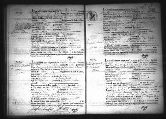 599 vues  - Registre d\'état civil. microfilm des registres des naissances, mariages, décès. (mai 1829-avril 1831) (ouvre la visionneuse)