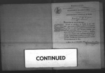 611 vues  - Registre d\'état civil. microfilm des registres des naissances, mariages, décès. (1835-1865) (ouvre la visionneuse)