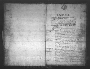 590 vues  - Registre d\'état civil. microfilm des registres des baptêmes, mariages, sépultures. (1762-1792). microfilm des registres des naissances, mariages, décès. (1793-1816 ; 1818-1824) (ouvre la visionneuse)