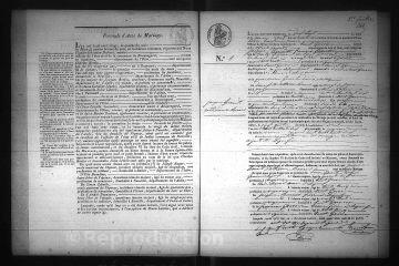 521 vues  - Registre d\'état civil. microfilm des registres des naissances, mariages, décès. (mai 1836-1864) (ouvre la visionneuse)