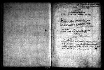 631 vues  - Registre d\'état civil. microfilm des registres des naissances, mariages (1793-1822), des décès (1793-1813). (ouvre la visionneuse)