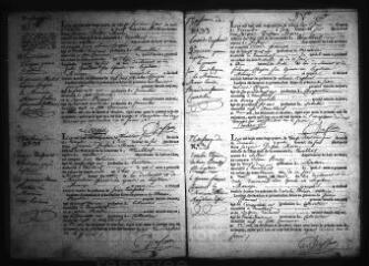 585 vues  - Registre d\'état civil. microfilm des registres des naissances, mariages, décès. (novembre 1824-1839 (ouvre la visionneuse)