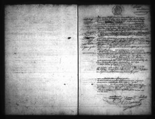 587 vues  - Registre d\'état civil. microfilm des registres des naissances, mariages, décès. (vendémiaire an VII-octobre 1811) (ouvre la visionneuse)