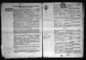 673 vues  - Registre d\'état civil. microfilm des registres des naissances, mariages, décès. (1819-1850) (ouvre la visionneuse)