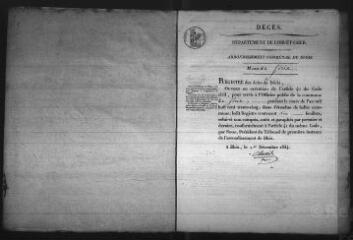 635 vues  - Registre d\'état civil. microfilm des registres des naissances, mariages, décès. (1835-1862) (ouvre la visionneuse)