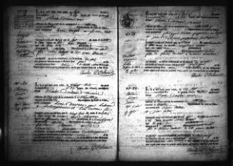 593 vues  - Registre d\'état civil. microfilm des registres des naissances, mariages, décès. (octobre 1816-février 1831) (ouvre la visionneuse)