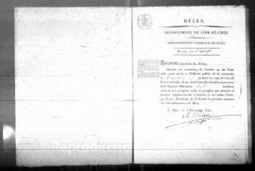 599 vues  - Registre d\'état civil. - Microfilm des registres des naissances (1832-septembre 1857), mariages (1832-1851) et décès (1832-1851). (ouvre la visionneuse)
