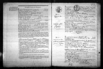 593 vues  - Registre d\'état civil. microfilm des registres des naissances, mariages, décès. (1827-juillet 1851) (ouvre la visionneuse)