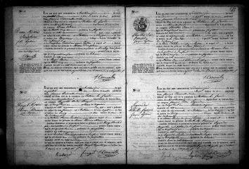 301 vues  - Registre d\'état civil. microfilm des registres des naissances, mariages, décès. (juillet 1851-1862) (ouvre la visionneuse)