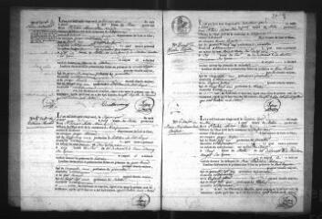 588 vues  - Registre d\'état civil. microfilm des registres des naissances, mariages, décès. (1829-1865) (ouvre la visionneuse)