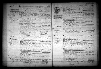 414 vues  - Registre d\'état civil. microfilm des registres des naissances, mariages, décès. (1843-1862) (ouvre la visionneuse)