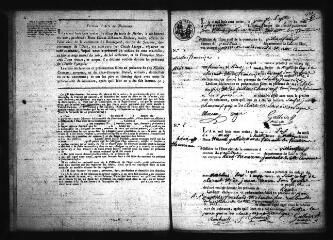 592 vues  - Registre d\'état civil. microfilm des registres des naissances, mariages, décès. (1813-1862) (ouvre la visionneuse)
