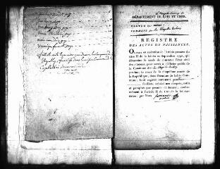 641 vues  - Registre d\'état civil. microfilm des registres des naissances, mariages, décès. (vendémiaire an V-1847) (ouvre la visionneuse)