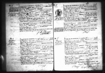 590 vues  - Registre d\'état civil. microfilm des registres des naissances, mariages, décès. (1847-1862) : microfilm des tables décennales. (1802-1862) (ouvre la visionneuse)