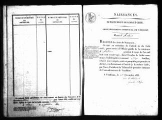 692 vues  - Registre d\'état civil. microfilm des registres des registres des naissances, décès. (1837-1866). microfilm des registres des mariages. (1823-1866) (ouvre la visionneuse)