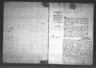 596 vues  - Registre d\'état civil. microfilm des registres des naissances, mariages, décès. (1793-1830) (ouvre la visionneuse)