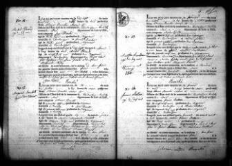 585 vues  - Registre d\'état civil. microfilm des registres des naissances, mariages, décès. (juin 1831-avril 1860) (ouvre la visionneuse)