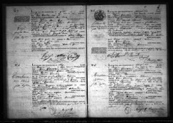 639 vues  - Registre d\'état civil. microfilm des registres des naissances, mariages, décès. (1849-1862) (ouvre la visionneuse)