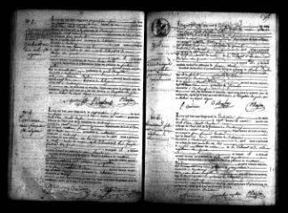 720 vues  - Registre d\'état civil. microfilm des registres des naissances, mariages, décès. (1829-1867) (ouvre la visionneuse)