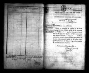 631 vues  - Registre d\'état civil. microfilm des registres des naissances, mariages, décès. (1819-1839) (ouvre la visionneuse)
