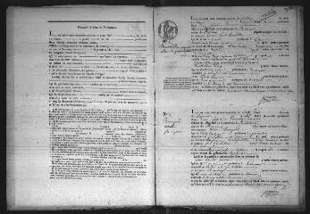 542 vues  - Registre d\'état civil. microfilm des registres des naissances, mariages, décès. (1844-1865) (ouvre la visionneuse)