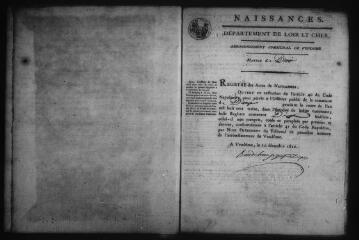 632 vues  - DANZE. - Etat civil : microfilm des registres des naissances, mariages, décès. (1813-1832) (ouvre la visionneuse)