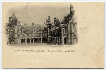 1 vue  - Le château, aile Louis XII, façade sur la cour. (ouvre la visionneuse)