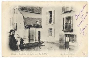1 vue Inondation de la Loire 1902, rue du Mail.