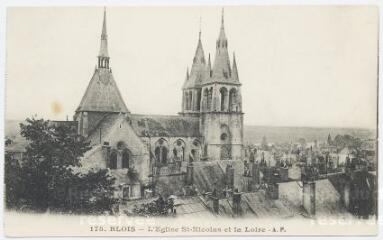 1 vue  - L\'église Saint-Nicolas et la Loire. (ouvre la visionneuse)